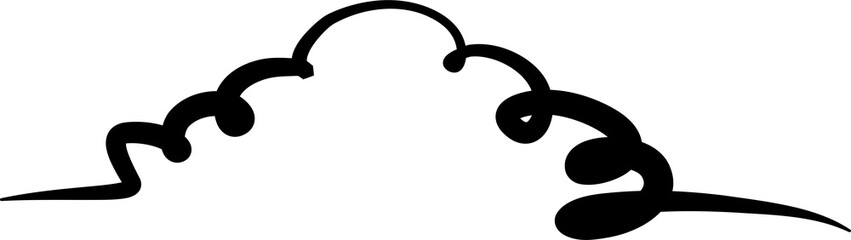 Continuous line drawing of cloud