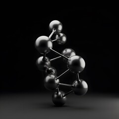 Obraz premium Abstract Molecular Structure Science Chemistry and Nanotechnology