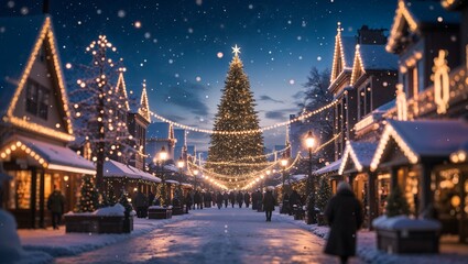 christmas tree in the city