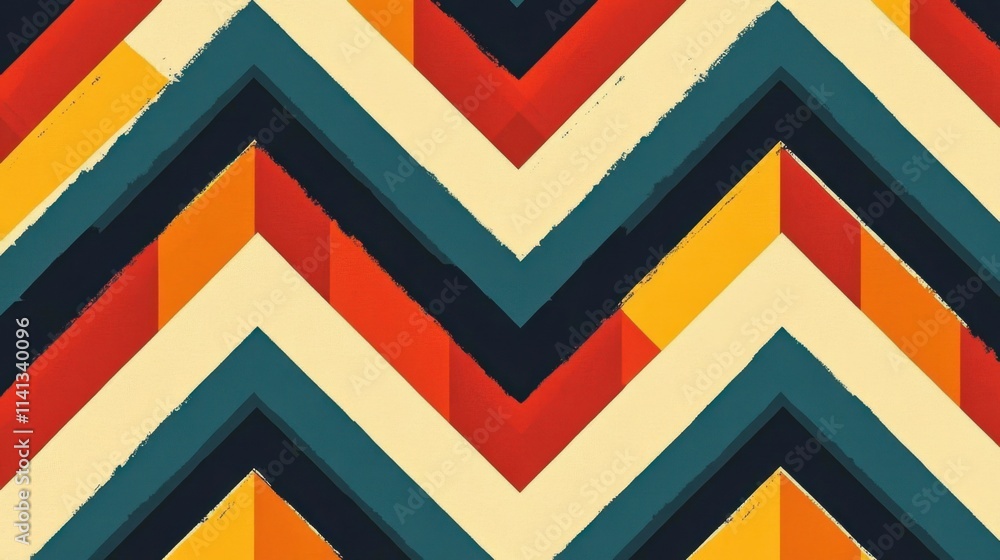 Poster modern abstract background with stylish striped chevron elements