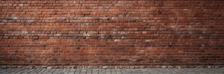 Fototapeta premium Weathered brick wall with reddish hue and worn-out appearance, nature, worn out, landscape