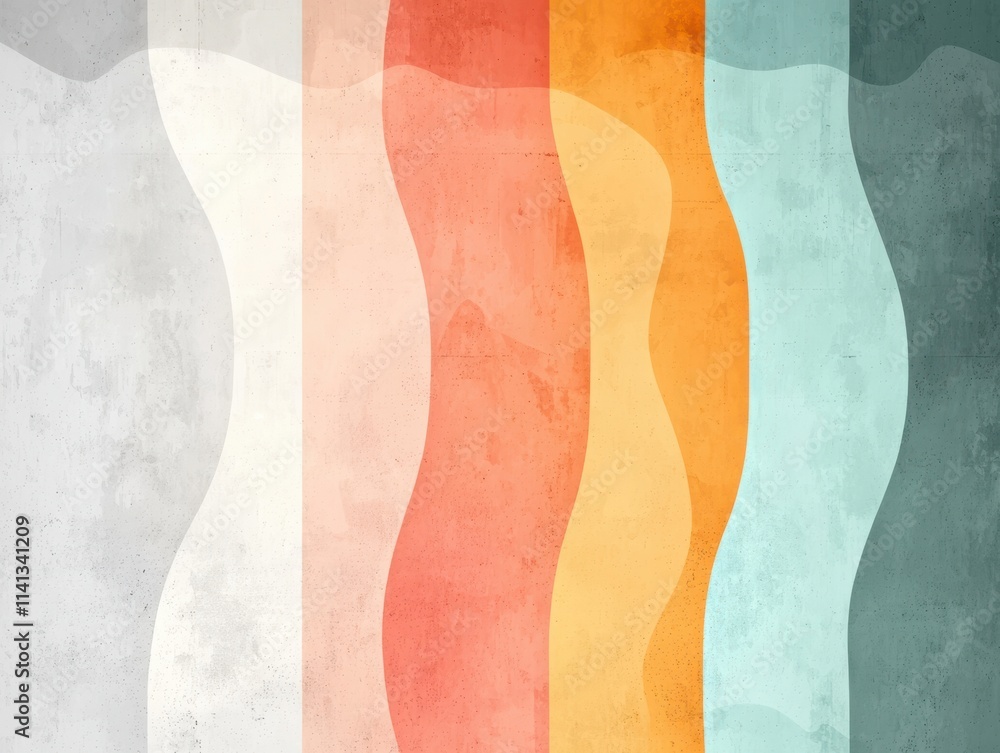 Poster abstract waves of color create a modern and vibrant design.