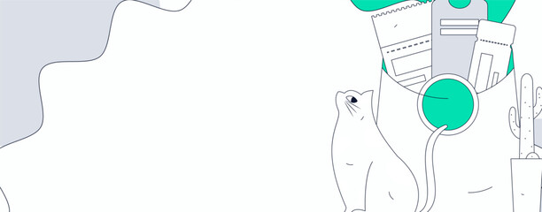 Holiday shopping people doing e-commerce online shopping flat vector concept operation hand drawn illustration
