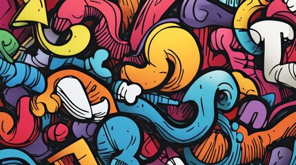 Bright and Playful Hand-Drawn Doodle Background