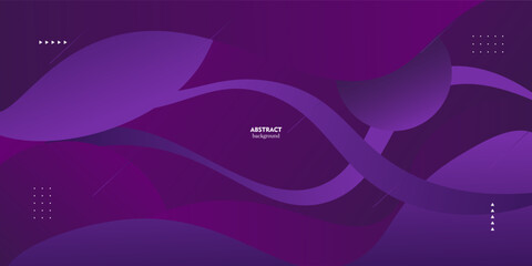Abstract dark purple 3D wave geometric background. Wave color background with circle pattern design. Liquid shape composition. Vector Eps10