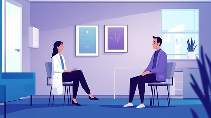 A private consultation between a doctor and a patient, with the focus on the secure handling of sensitive medical information in a confidential environment 