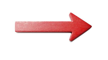 Bold Red Arrow Sign Indicating Direction