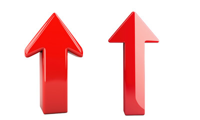 Stylish Red Arrows Indicating Upward Movement