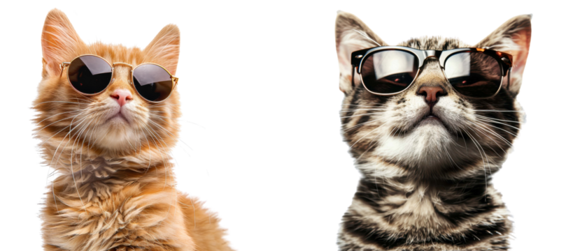 Collection of Stylish Cats in Sunglasses Posing with Attitude and Charm