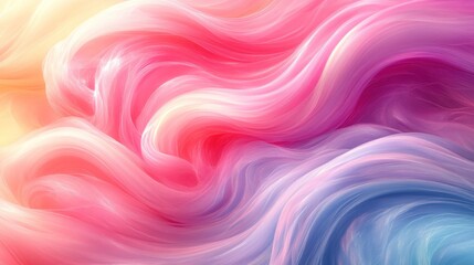 Obraz premium Abstract colorful swirls, flowing pastel waves, vibrant gradient texture background.