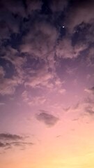 sunset sky with clouds