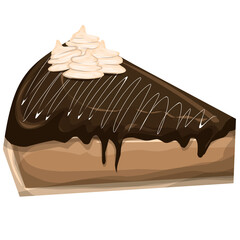 Chocolate cake illustration 