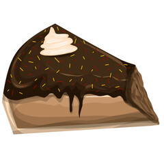 Chocolate cake illustration 