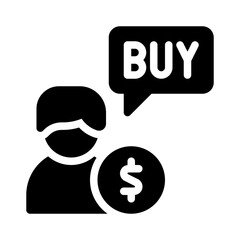 buyer glyph icon
