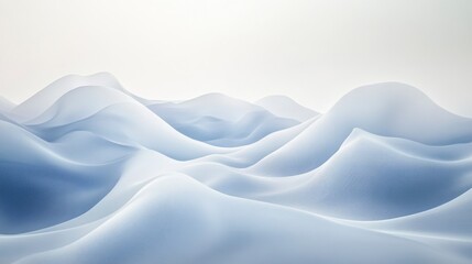 Fototapeta premium Abstract Blue Wave Hills Minimalist Background