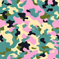 Colorful Abstract Seamless Geometric Pattern Background Texture Design Vector Print Wallpaper

