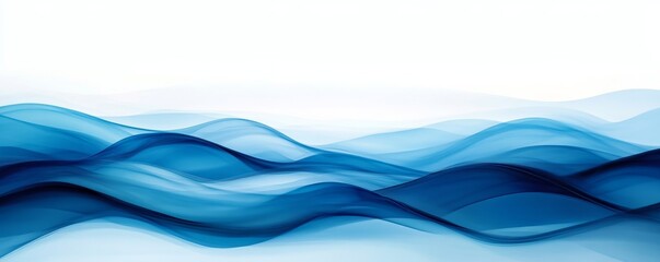 Naklejka premium Abstract blue wave background design, fluid shapes