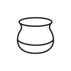 pot icon outline editable stroke vector eps