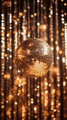 Obraz premium Sparkling Disco Ball with Glamorous Lights