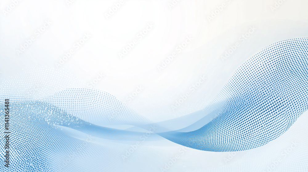 Aufkleber abstract blue wave: a mesmerizing abstract background of a gentle blue wave flowing across a light b
