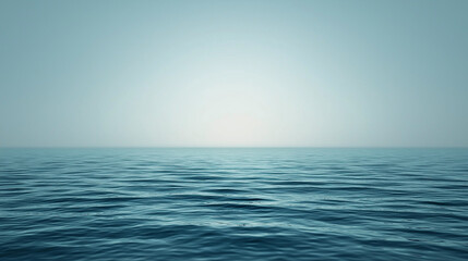 Obraz premium Serene Ocean Horizon: A tranquil seascape evokes a sense of calm and limitless potential. The subtle ripples on the water and soft blue hues create a peaceful atmosphere. 