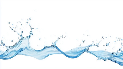 Aqua Symphony: A captivating image of pristine blue water splashing and flowing, creating a dynamic and refreshing visual. Perfect for concepts related to purity, freshness, and movement. 