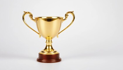 gold cup isolated on white