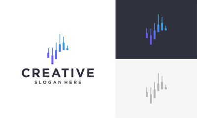 Fototapeta premium sound wave logo vector