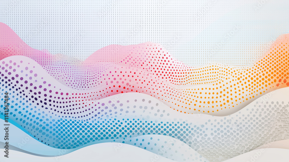 Poster abstract flow: a mesmerizing digital art piece depicting a vibrant symphony of colors flowing in a m