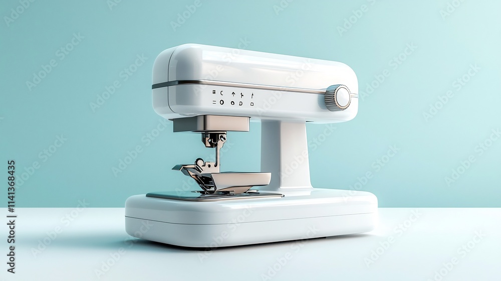 Poster minimalist floating stapler with modern design suspended on a clean white background conceptual offi