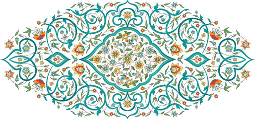 Elegant floral pattern in small colorful flowers. Liberty. Ornament, Traditional, Ethnic, Arabic, Turkish, Indian motifs. Great for fabric and textile, wallpaper, packaging design or any desired idea.