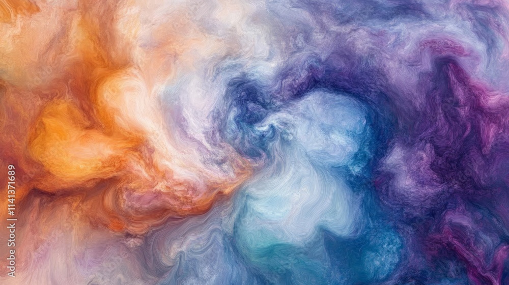 Poster vibrant abstract swirl of colors in dynamic background