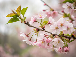 Obraz premium cherry blossom. spring, tree, blossom, flower, cherry, pink, branch, nature, bloom, flowers, apple, sakura, blooming, garden, plant, beauty, season, closeup, white, petal, cherry blossom, japan, flora