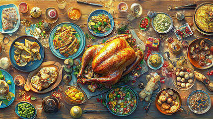 Fototapeta premium クリスマスディナー