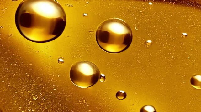 Golden Essential Oil Grease Fluid Animation