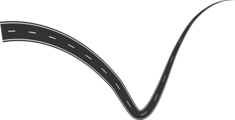 Road curves with white markings, highway, traffic, street, race