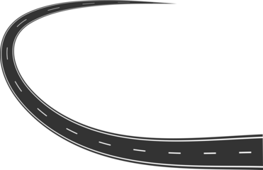 Road curves with white markings, highway, traffic, street, race