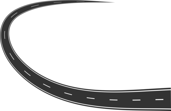 Road curves with white markings, highway, traffic, street, race