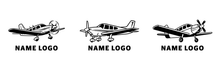 Airplane Logo Vector Design Set