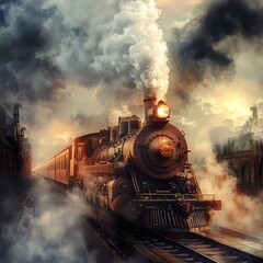 Vintage Steam Train: Epic Railway Journey