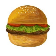 Burger illustration,fast food