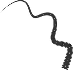 Road curves with white markings, highway, traffic, street, race