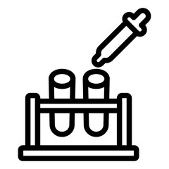 test tube Line Icon