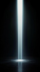 Mystical beam of light in dark room