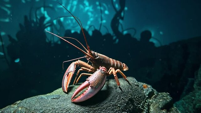 Lobster in the sea