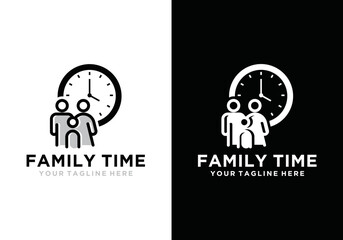 family time design template, family time logo