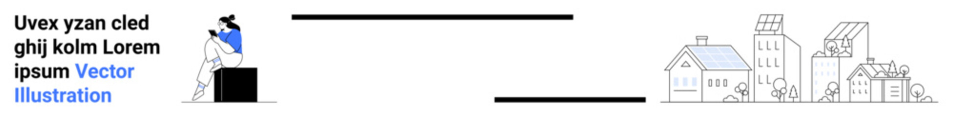 Person in VR headset exploring digital buildings and trees with blue highlights. Ideal for technology, virtual reality, digital transformation, innovation, urban planning, architecture, virtual