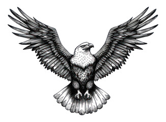Obraz premium PNG Celestial illustration of Eagle with Stars eagle background white.