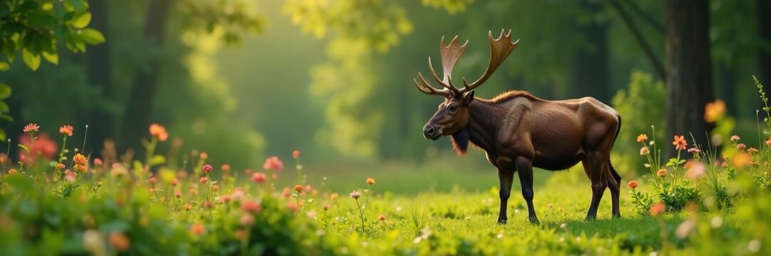 Moosgruppe Frauenhaarmoos Polytrichaceae mit Schneckenschleim auf gelbem Hintergrund, polytrichaceae, botanik, natur