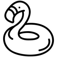 Fototapeta premium flamingo Line Icon